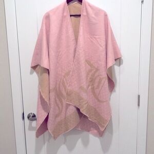 Pink tan wrap blanket